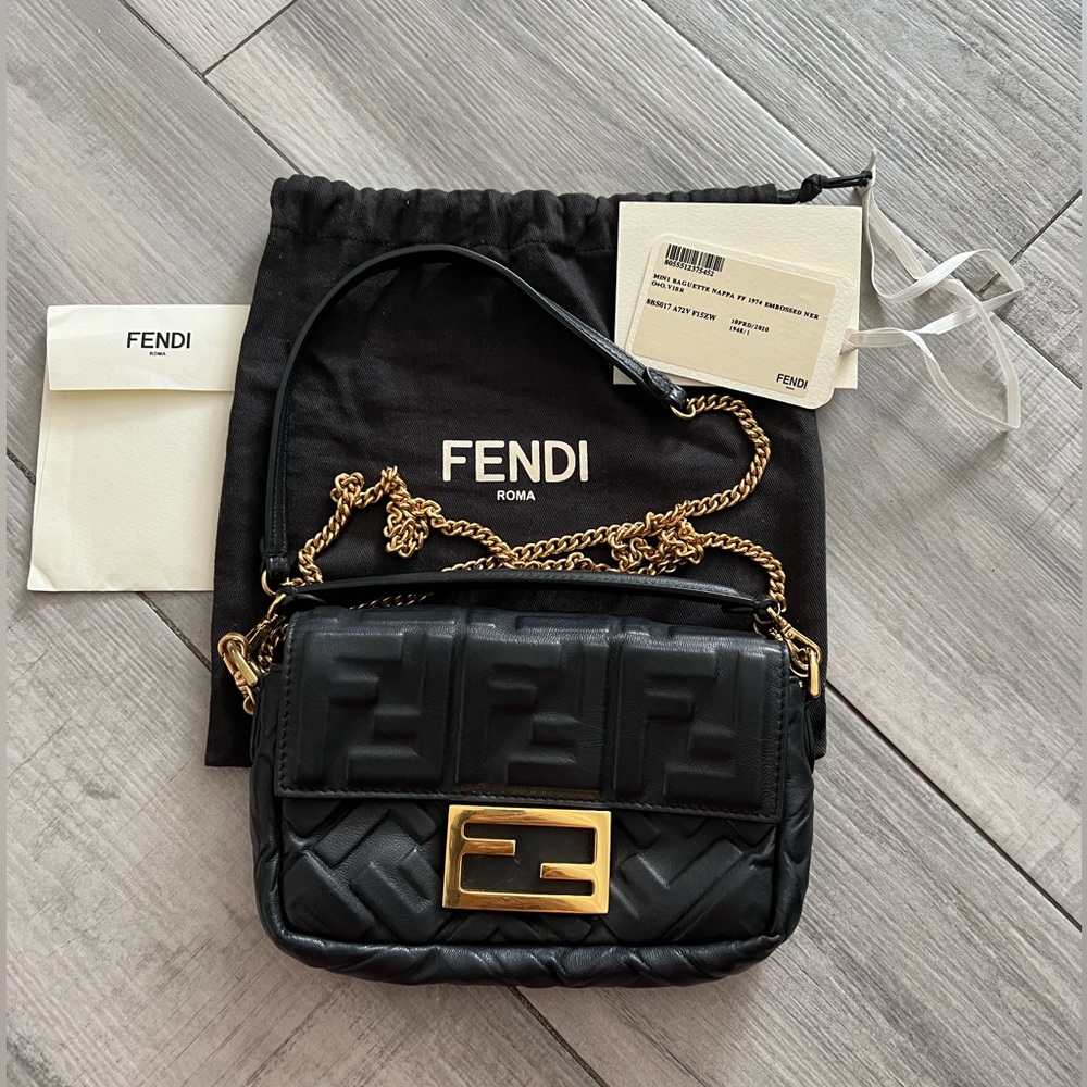 Fendi Black Baguette Mini - Gorgeous!
